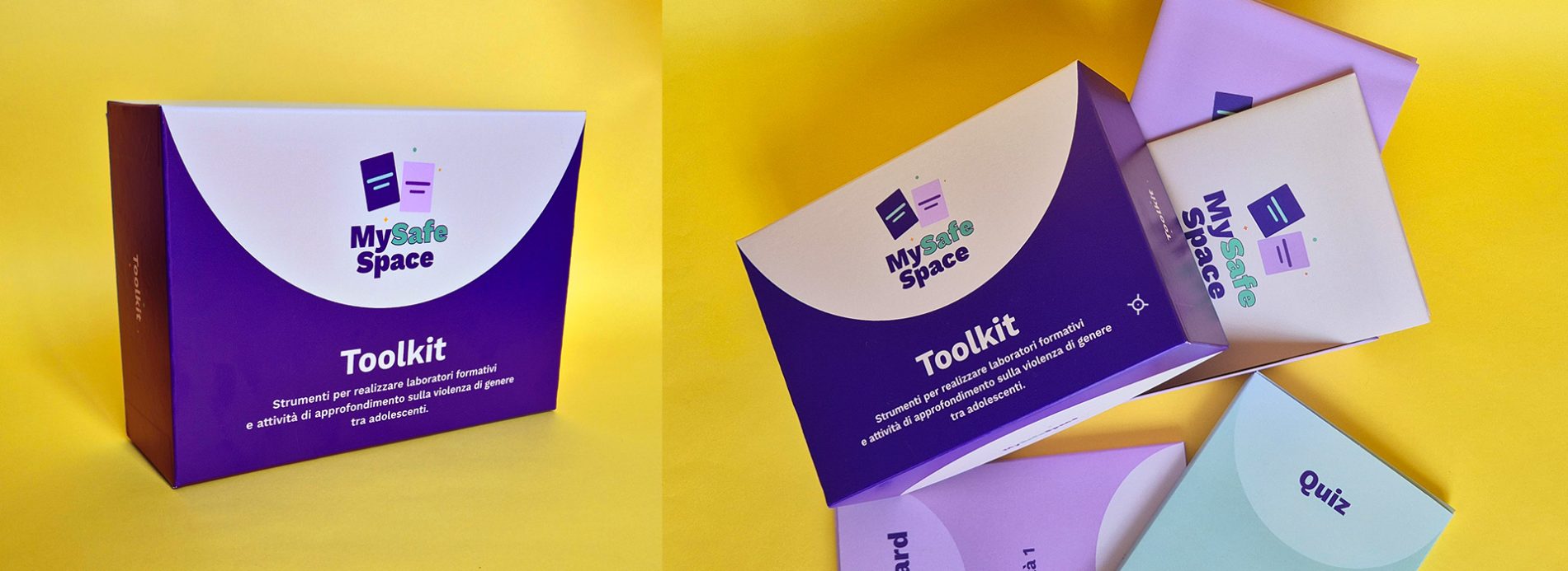 My Safe Space - immagine della scatola contenente il toolkit a card sulla violenza di genere